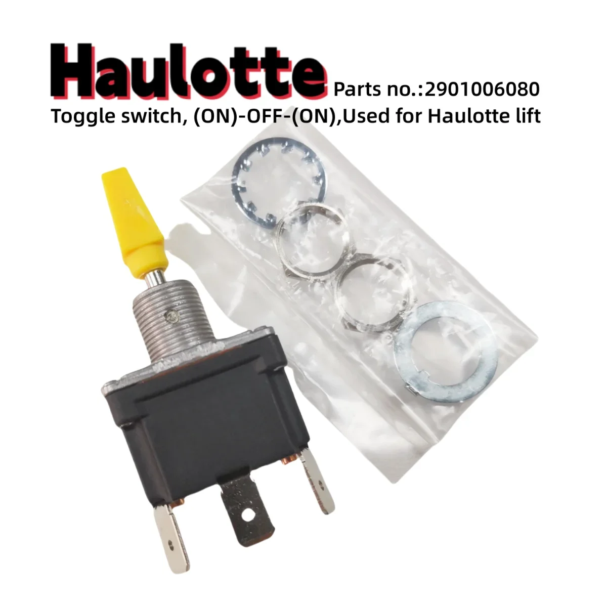 

Haulotte parts toggle switch, (ON)-OFF-(ON) 2901006080 for Haulotte lift