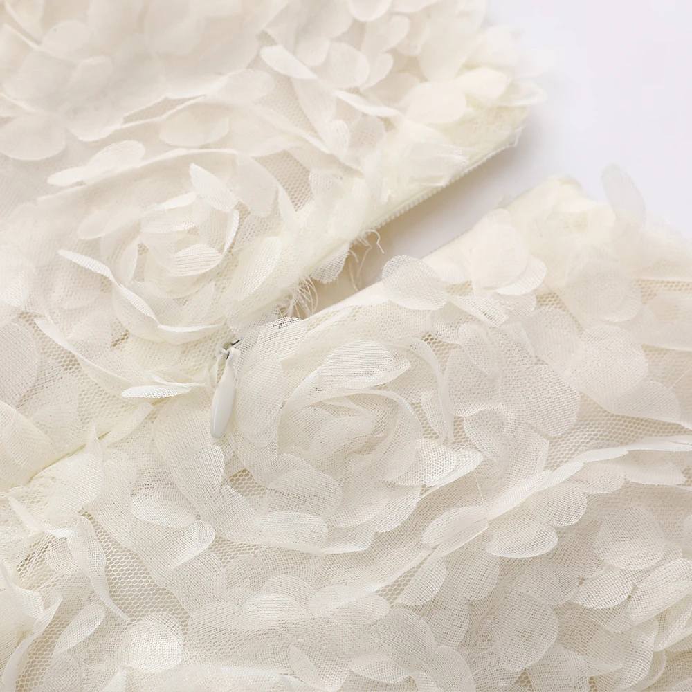 Suninheart Summer Floral Applique Mini Dress Sexy 2024 New Arrivals Orange V Neck Bodycon Party Dresses Satin Birthday Dress