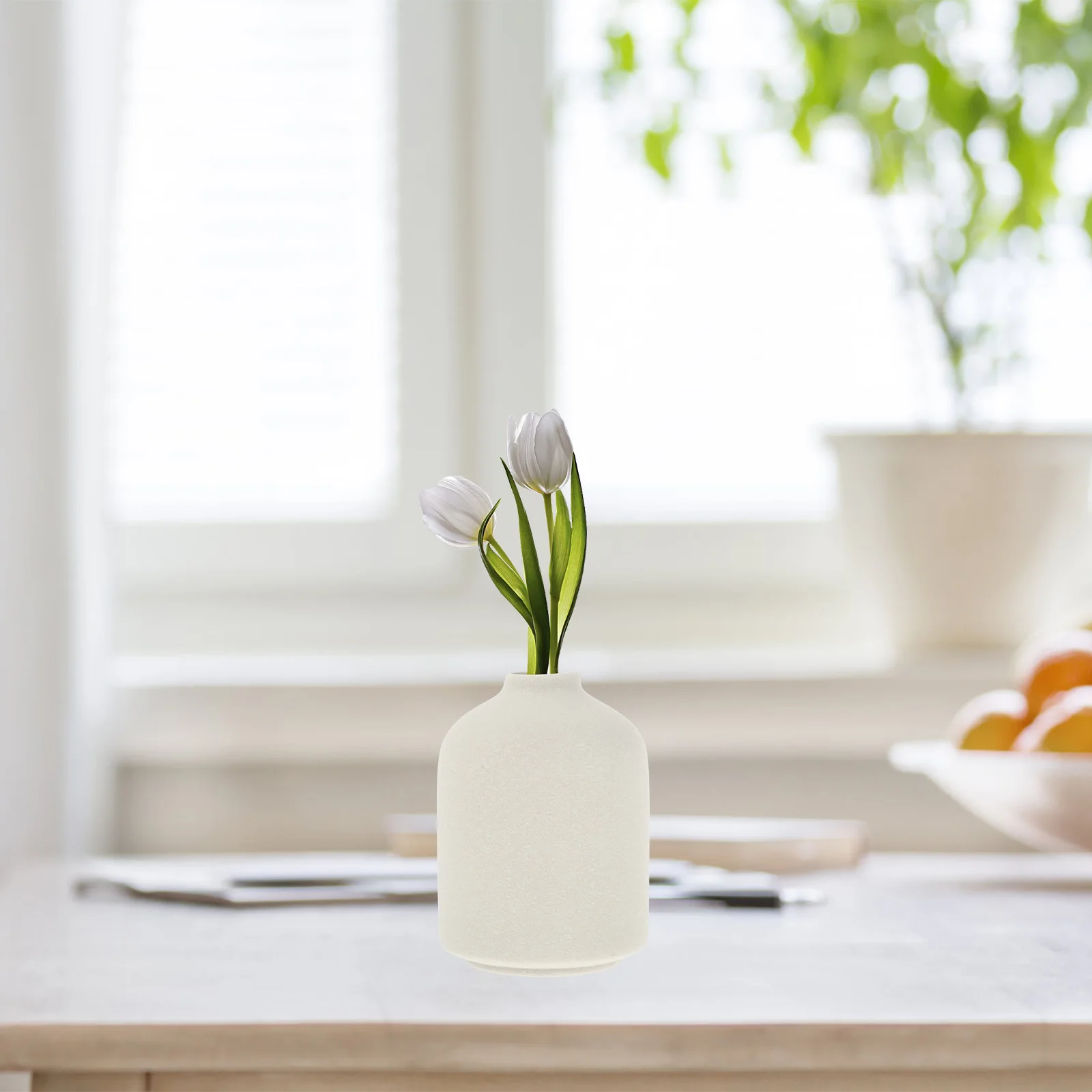 

Mini Ceramic Flower Vase Stylish Environmental Friendly Container for Home Office Mall Display Decor Creative Simple Vase