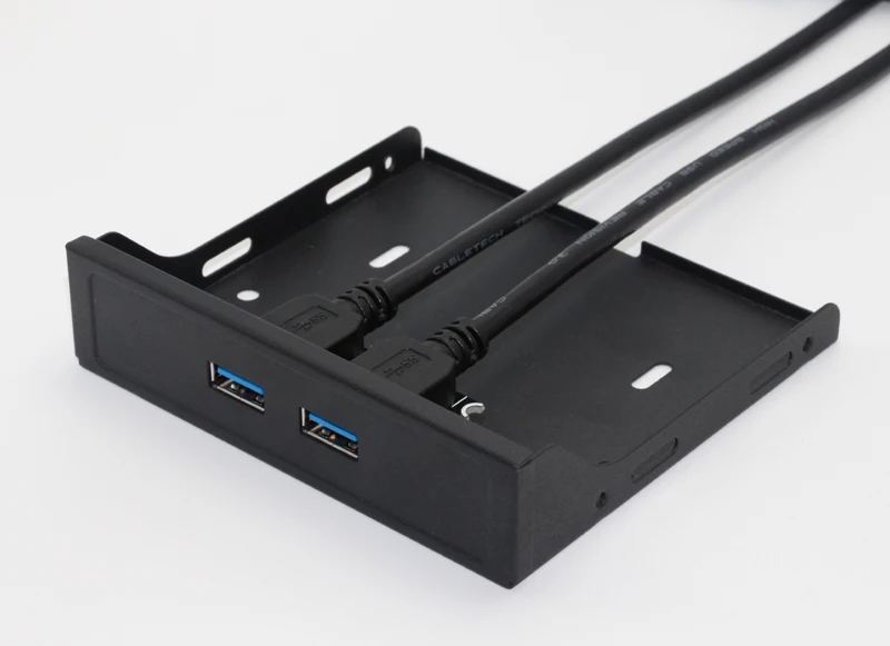 19Pin 2 Port USB 3.0 Hub USB3.0 Front Panel Cable Adapter Plastic Bracket for PC Desktop 3.5 Inch Floppy Disk Drive Bay