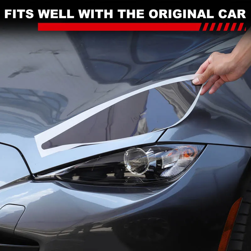 

Gao Ruying For Mazda MX-5 2016-2024 TPU Black Car Front Headlights Decorative Film Sticker Car Accessories