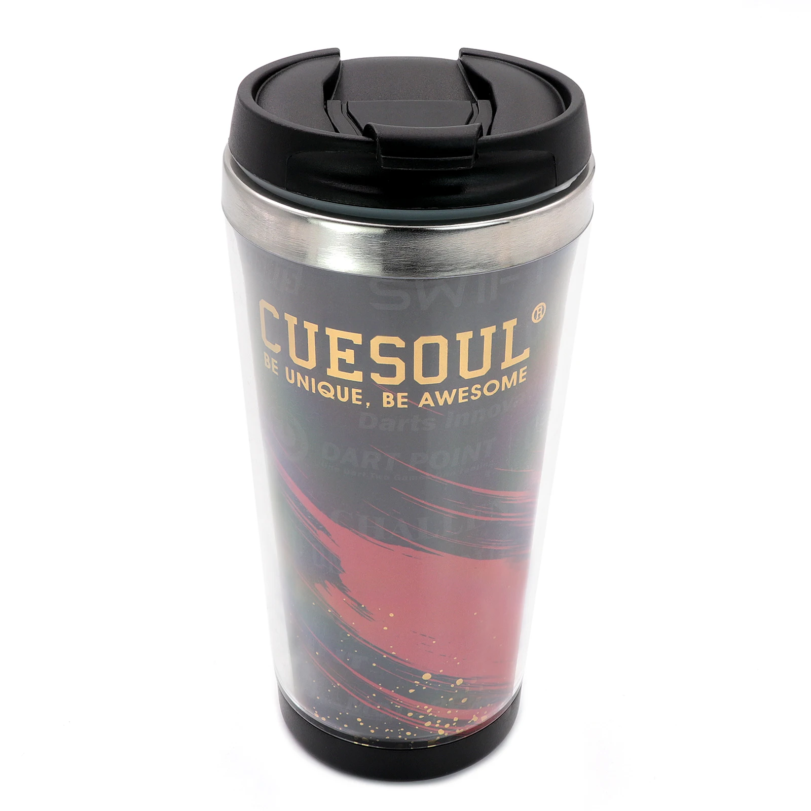 CUESOUL 450ml Stainless Steel Vacuum-Insulated Tumbler Cup with Lid