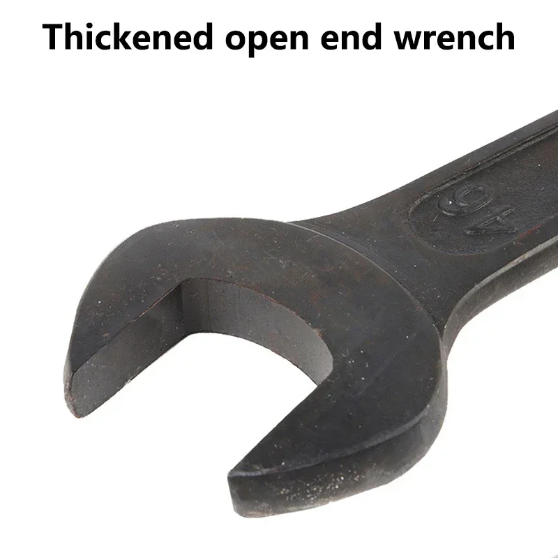 

30/32/34mm Wrench Hand Tool Duty Heavy Open-ended Open Spanner Multifunctional Carbon 1pcs End High Single Black Steel