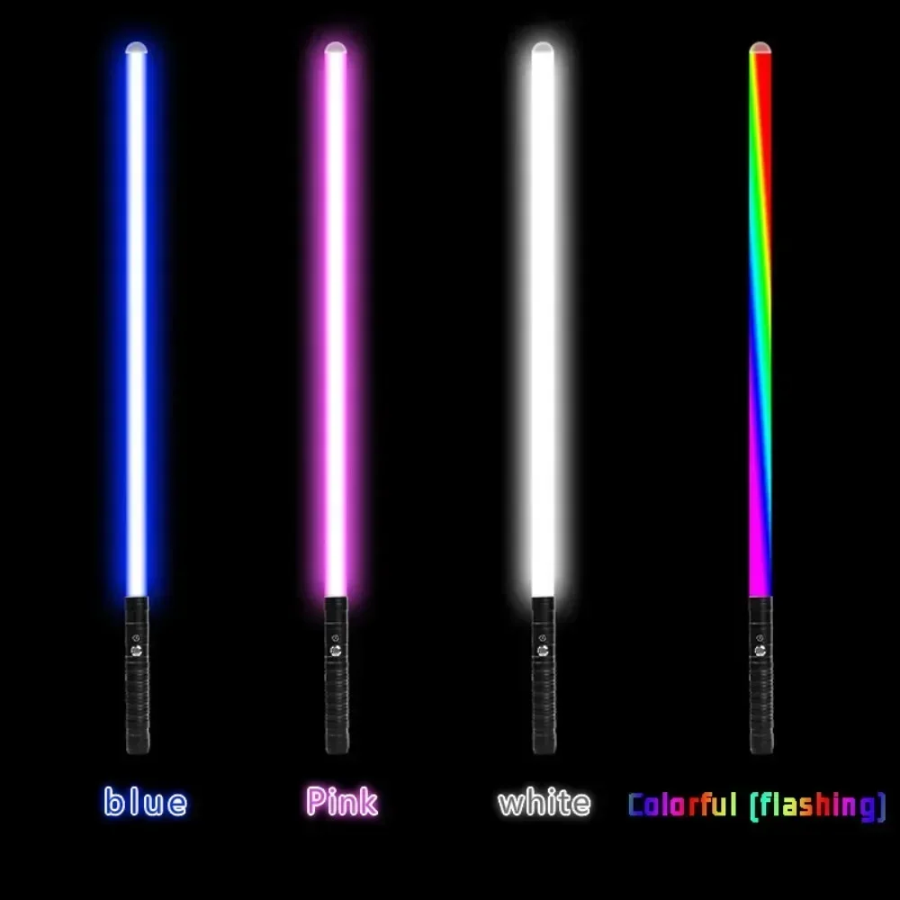 

MT Lightsaber RGB 7 Colors Metal Handle Double-edged Change Heavy Dueling Sound Two In One Light Saber Cosplay Stage Props Toys