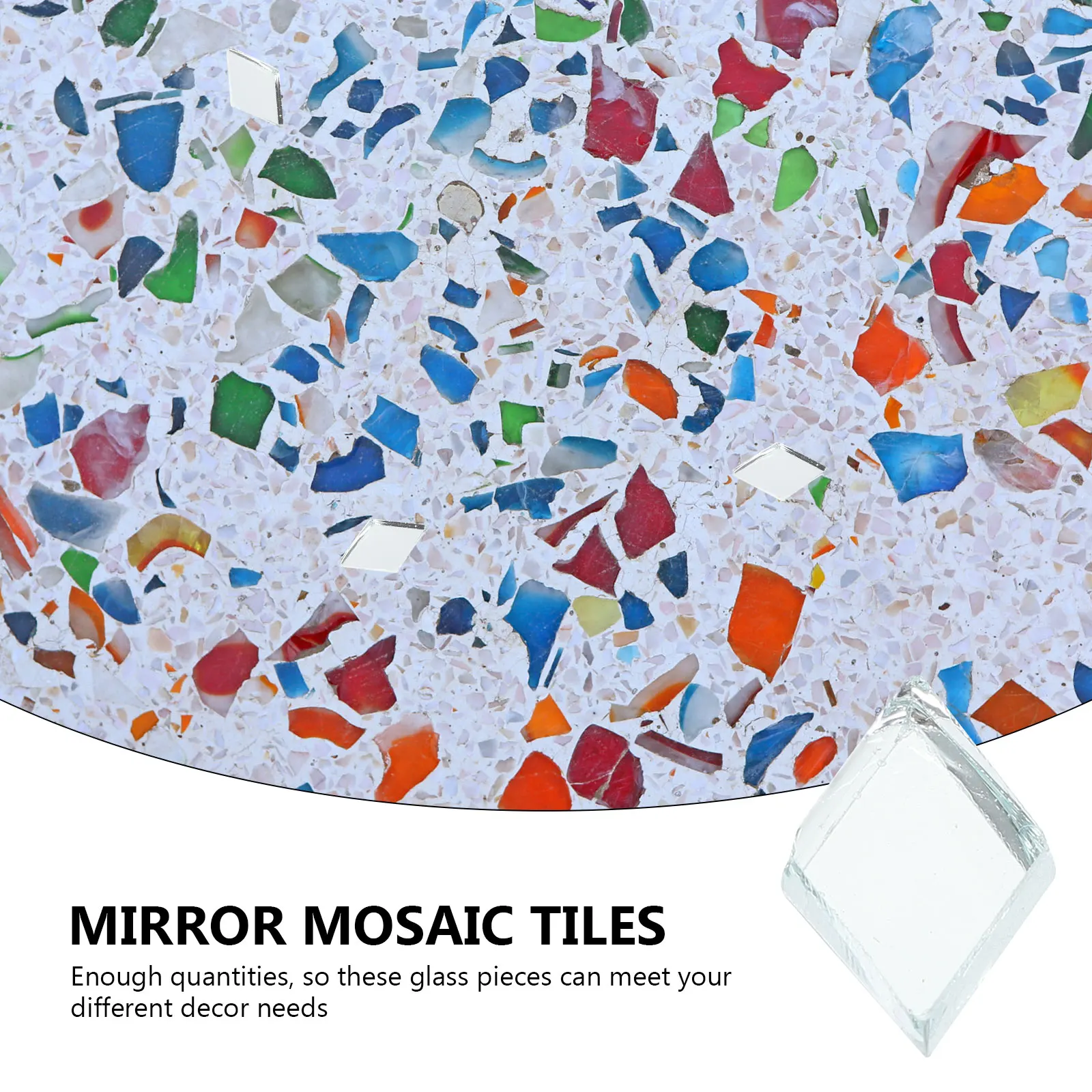 

1 Bag Diamond Shape Mirror Mosaic Tiles DIY Craft Pieces for Art Decor Glass Mosaics Handmade Patch Painting Supplies