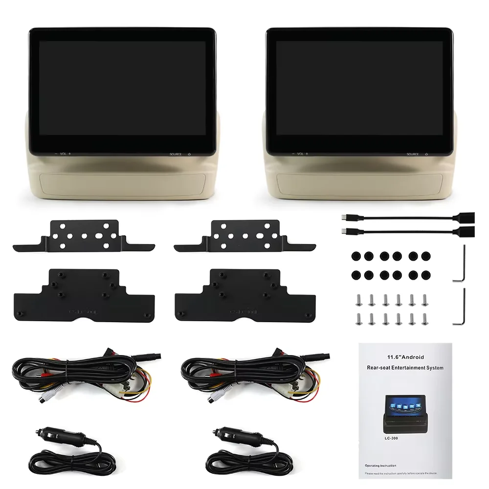 11.6 بوصة واي فاي أندرويد مسند الرأس IPS شاشة تعمل باللمس لاندكروزر LC300 LC200 تعديل الترفيه الخلفي للسيارة الخاصة #5