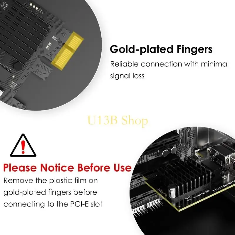 Адаптер быстрого скорости U13B, PCIE 2,5 Гбит / с Gigabit Card для настольных компьютеров