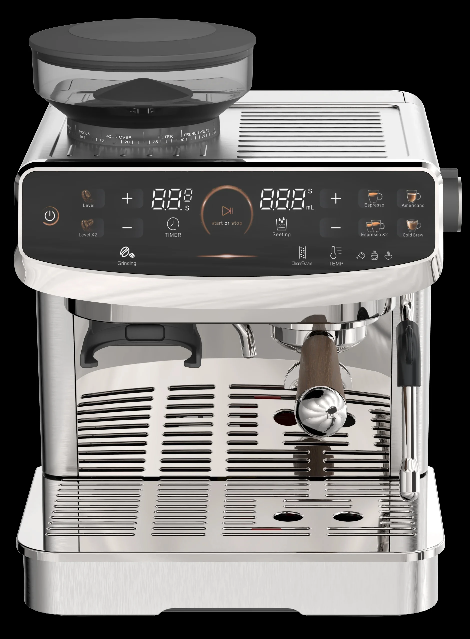 New High Quality Commercial Best Espresso Coffee Machine 2022 2023 Profesional Coffee Grinders Maker With Grinder