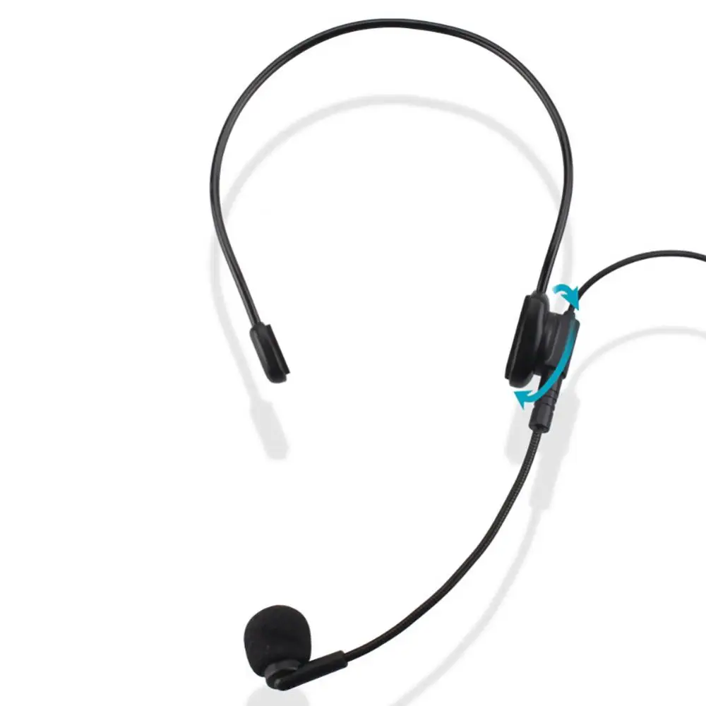Micrófono portátil Flexible para enseñanza de voz, auriculares con cable de 3,5mm, amplificador de megáfono, Radio