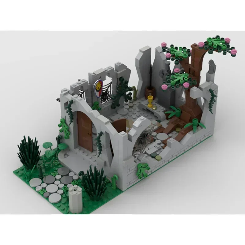 Moc Building Blocks The Ruined Church of the Lion King Model Technical Bricks DIY Assembly Castle Series Toys For Child Gifts