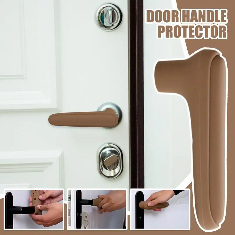 Door Handle Cover 2X Door Handle Cushion Covers Silicone Anti-Collision Sleeve For Bedroom Bathroom Study Room Kids Safety