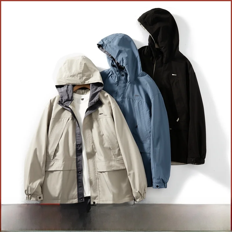 

Новая зимняя мужская повседневная рабочая одежда из хлопка, ветрозащитная уличная одежда со стойкой, теплая молодежная трендовая с капюшоном