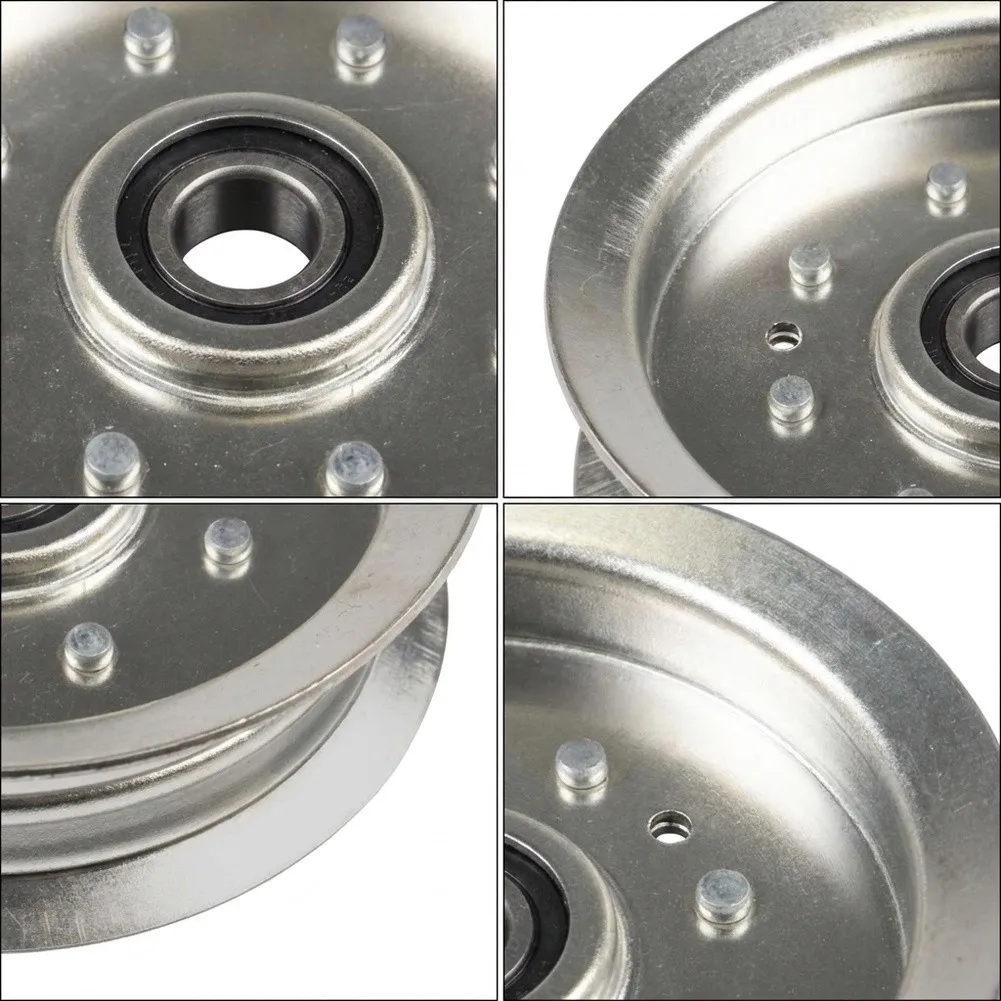 LawnMower Single-Groove White Zinc Pulley Flat Idler Pulley For GY22082 GY20629 Pulleys LawnMower Garden Power Tool Accessories