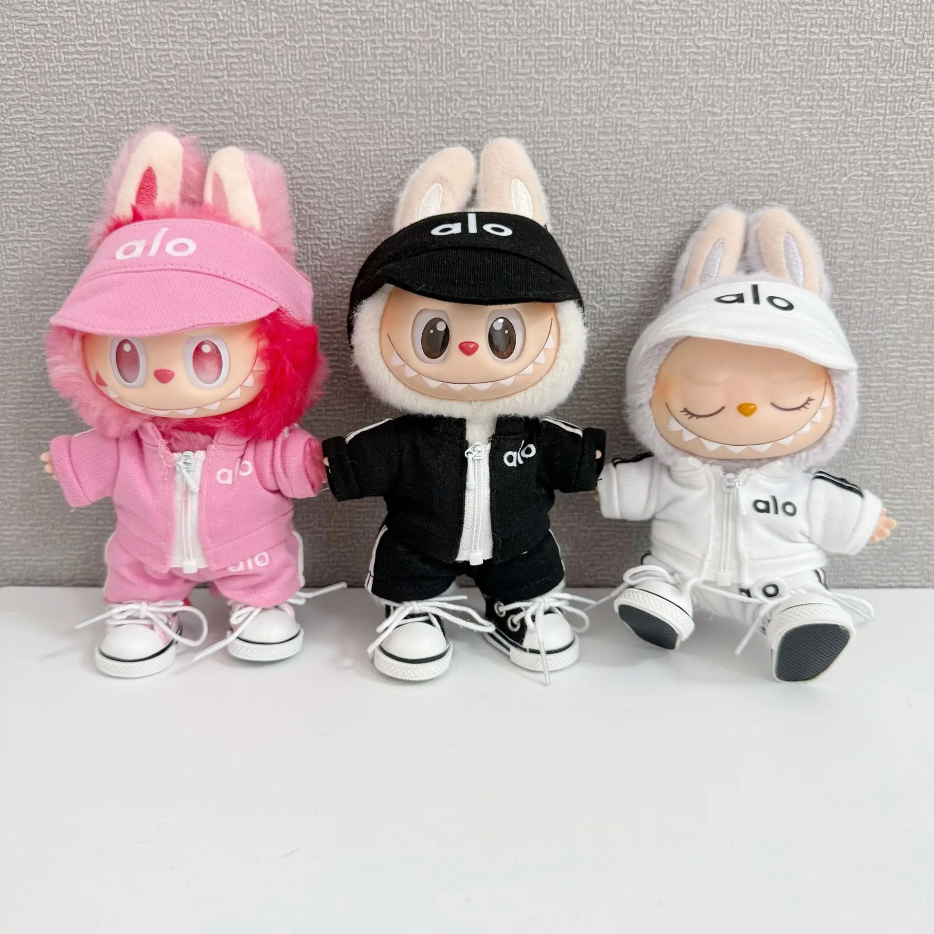 

For 17cm Mini Doll Labubu Clothing Trendy Sportswear Set Love Bow v1v2 Labubu Clothes Idol outfit Hat Doll Accessories DIY Toys