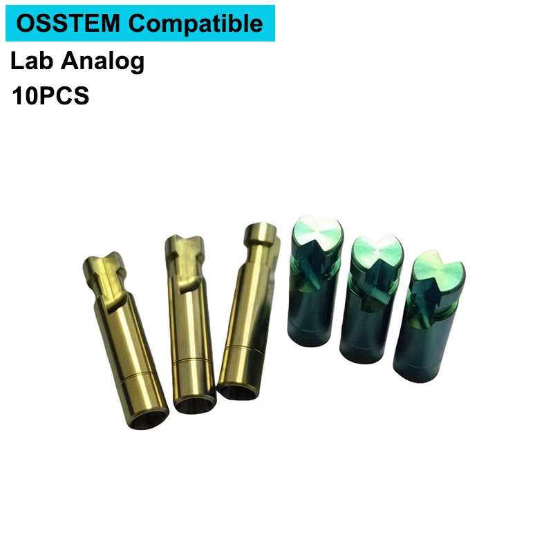 Dental Implant Lab Analog 10PCS for Plaster Gypsum Model Compatible OSSTEM Replica Dental Laboratory Supplies High Precision