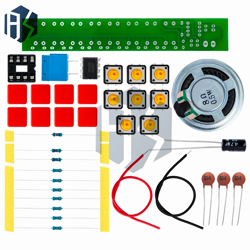 1 set Kit fai da te NE555 Modulo organo per pianoforte elettrico per componenti elettronici
