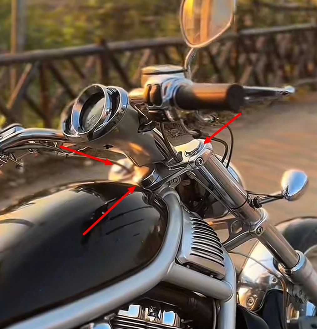 

FOR HARLEY Davidson 2007-2011 V-ROD Chrome/BLACK UPPER FORK CAPS Samsung cover Front fork screw cover
