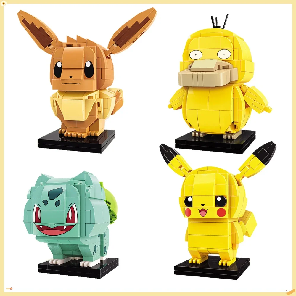 

Keeppley Pok É Mon Series Pikachu Eevee Psyduck Bulbasaur Puzzle Assembly Building Block Toy Q-version Ornament Birthday Gift