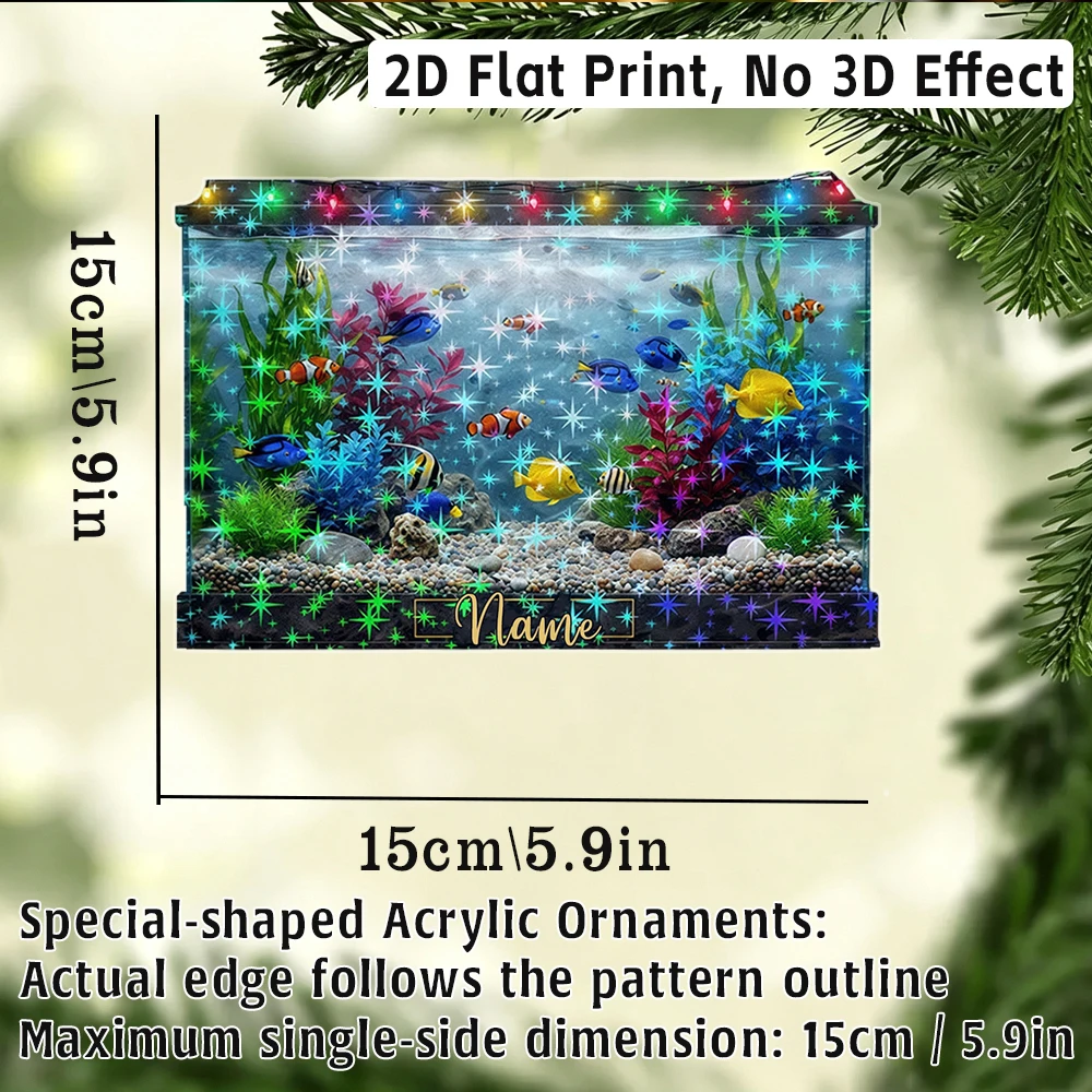 2D Flat‑Custom Name Irregular - Aquarium Fish And Name review and price