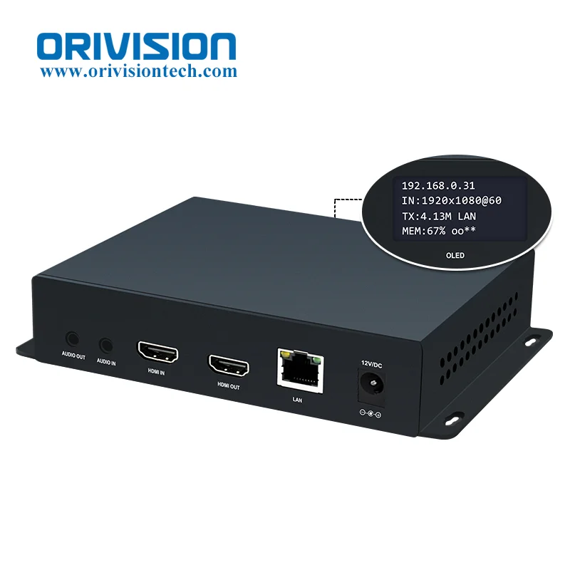 ORIVISION H265 HEVC HDMI Video Encoder IPTV OLED SRT RTSP RTMP Live Streaming Video Encoder