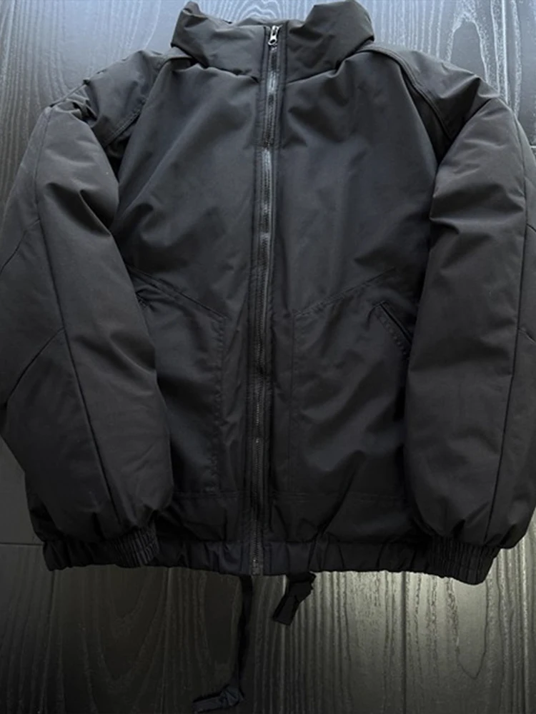 معطف كاكي فلايت جايت من القطن للرجال شتوي ثي ملابس خارجية من القطن الدافئ كلينفيت بياقة واقفة خبز فضفاض مناسب طويل Sve Zi...