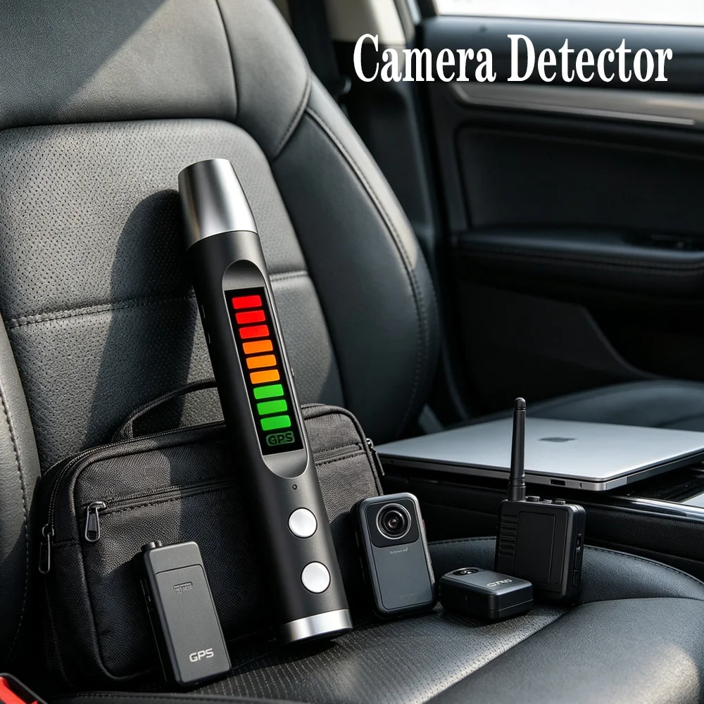 

Portable Privacy Camera Detectors, GPS Bug Detector, Infrared Camera Scanner, Anti Spy Tracking Device for Car, Hotel, Office