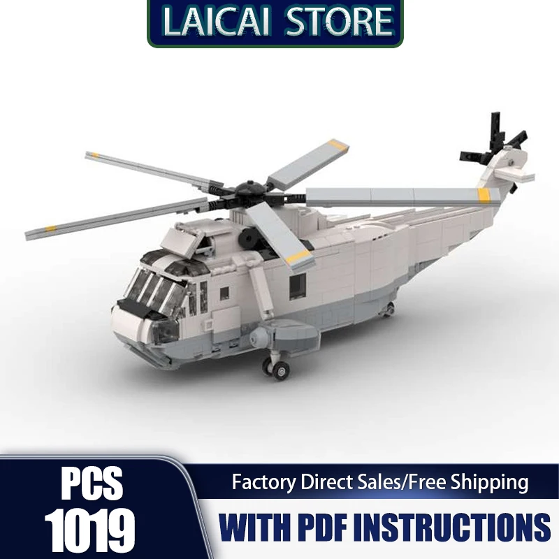 

Aerial Fighter Model Moc Building Blocks Sikorsky SH-3G Sea KingTechnology Brick DIY Assembly Construction Toy Holiday Set Gifts