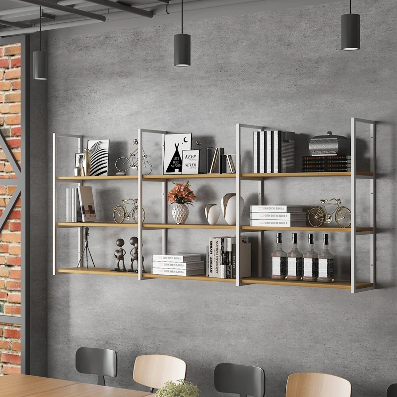 Rak Dinding Rak Buku Rak Display Dinding Besi Tempa Rak Multi Lapis Gaya Industri Sederhana Rak Bar Rak Anggur Penyimpanan Cabi