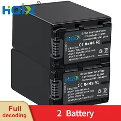 HQIX for Sony FDR-AX30 AXP35 AX40 AX45 AX100E AX700 PXW-Z90 DEV-50 30 AXP55 AX60  HXR-NX80 Camera NP-FV100 Dual Charger Battery