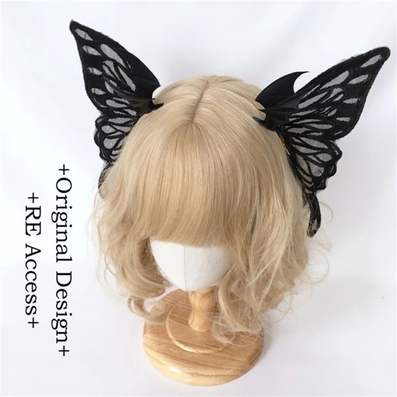 Bat Wing Hair Clip Devil Wing Butterfly Barrettes Black Butterfly Hair Clip