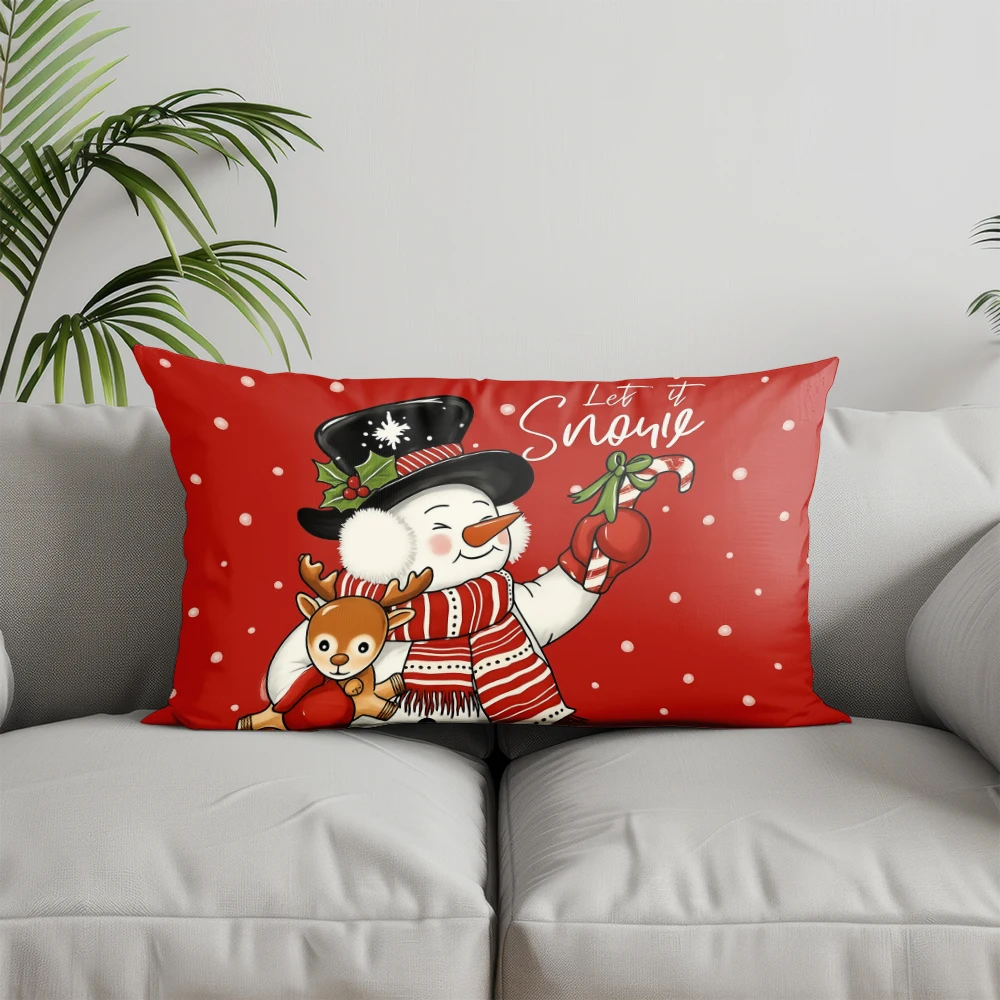 ديكور المنزل شجرة عيد الميلاد نمط وسادة غطاء مناسبة ل أريكة غرفة نوم سيارة وسادة غطاء وسادة مستطيلة الظهر وسادة #3