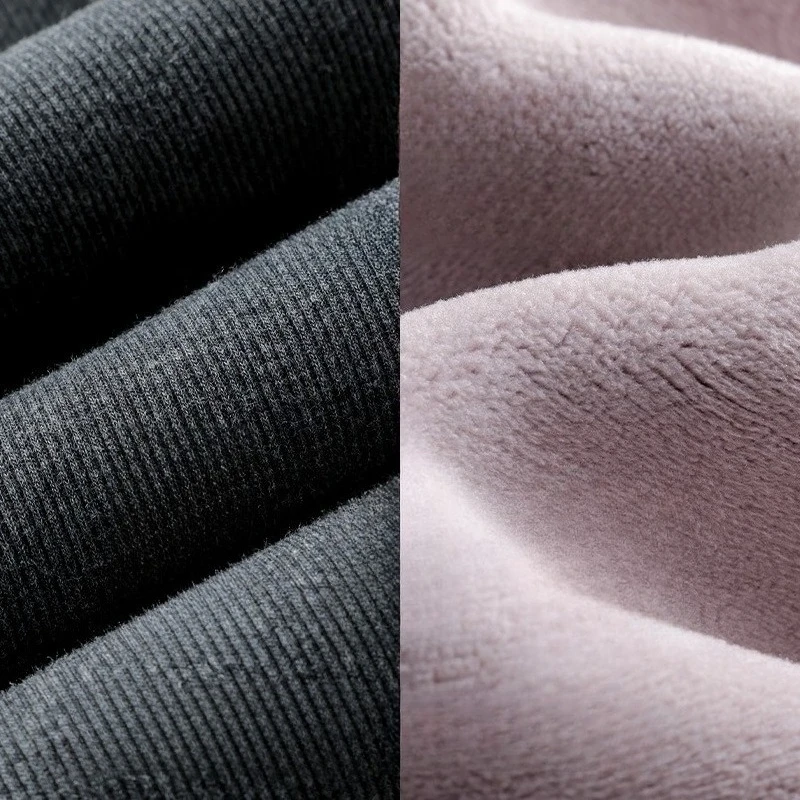 Damen-Leggings mit Thermo-Fleece-Futter, hohe Taille, nahtloses Design mit leichter Plüsch-Innenseite, schwere Wärmehose