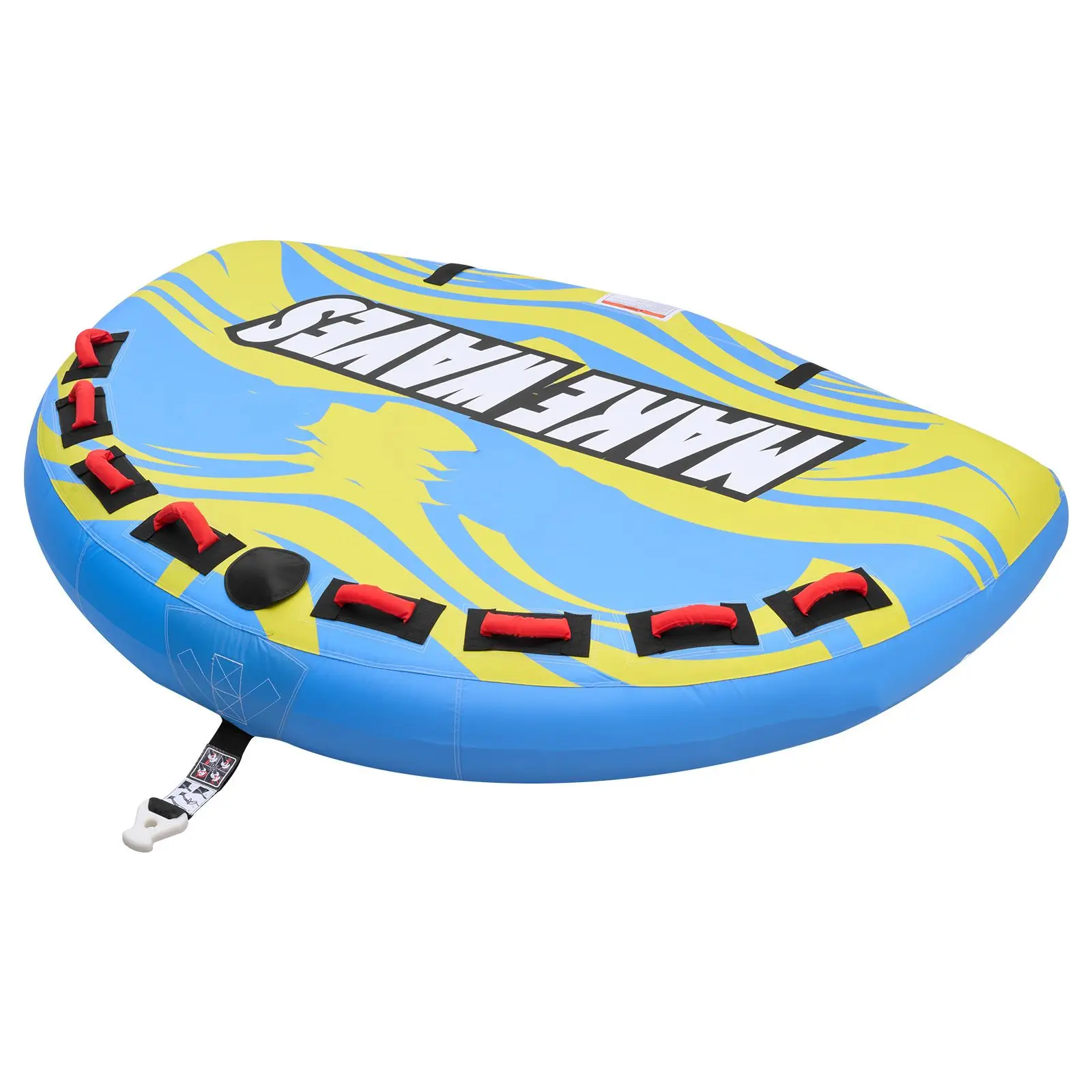 

Towable Tube for Boating, 4 Riders Inflatable Boat Tubes and Towables, 680 lbs Capacity Water Sport Towable Tube for Boat to Pull - with Fins, Full Nylon Cover, Padded Handles & Safety Valve