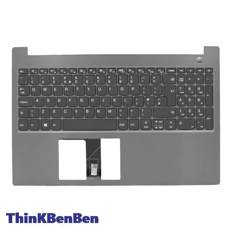 

UK English Keyboard With Mineral Gray Upper Case Palmrest Shell Cover For Lenovo ThinkBook 15 IML IIL Laptop 5CB0W45361
