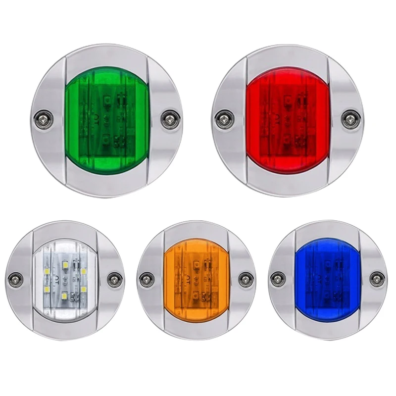 4PCS Boat Marine Lights Navigation Light Waterproof Marker Lamp For Truck RV Yacht Transom Anchor Stern DC 12V 6LED Stern Light