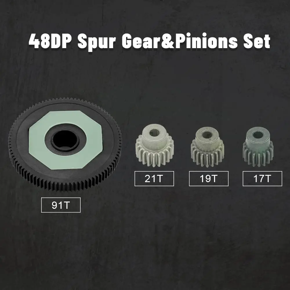 

OGRC цельнометаллическая сталь 48DP 91T цилиндрическая шестерня дифференциал 17T 19T 21T комплект шестерен для 1/10 Arrma Senton/Typhon/Granite