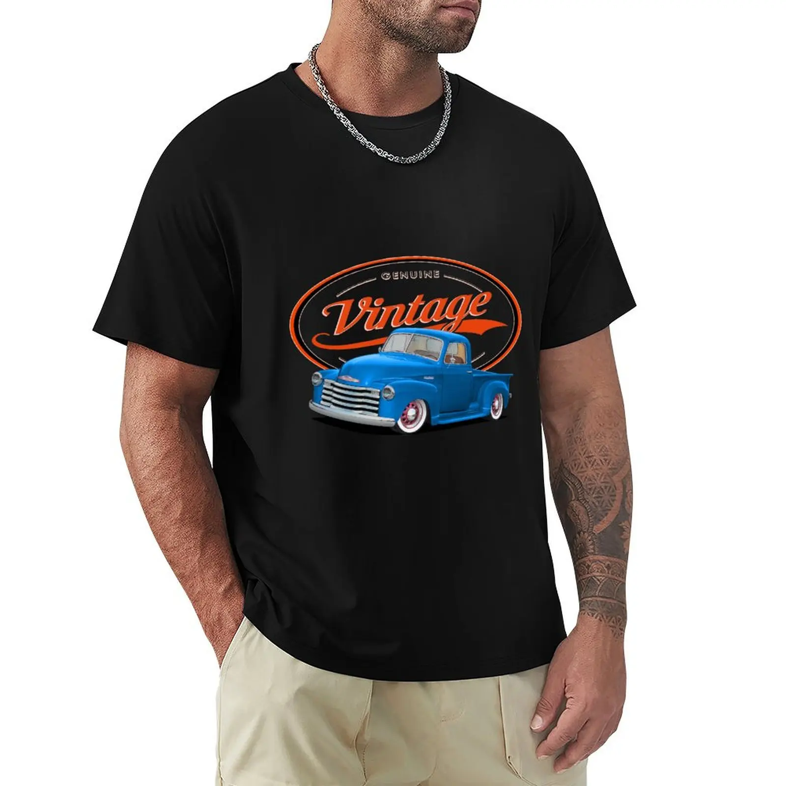 Vintage Hot Rod Truck T-Shirt Tough Fabric Work Tee