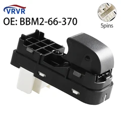 VRVR BBM2-66-370 단일 전원 단일 창문 스위치, 마즈다 3 해치백 2009-2011, 5 핀 BBM266370, 전방 우측 승객