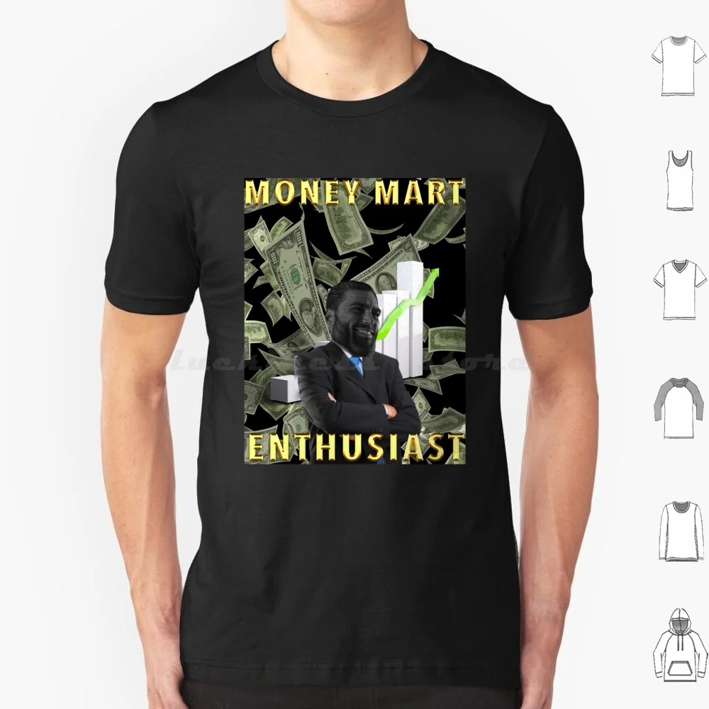 Money Mart Enthusiast T Shirt 6Xl Cotton Cool Tee Money Mart Enthusiast Money Mart Stonks Gigachad Lifting Weightlifting Gym