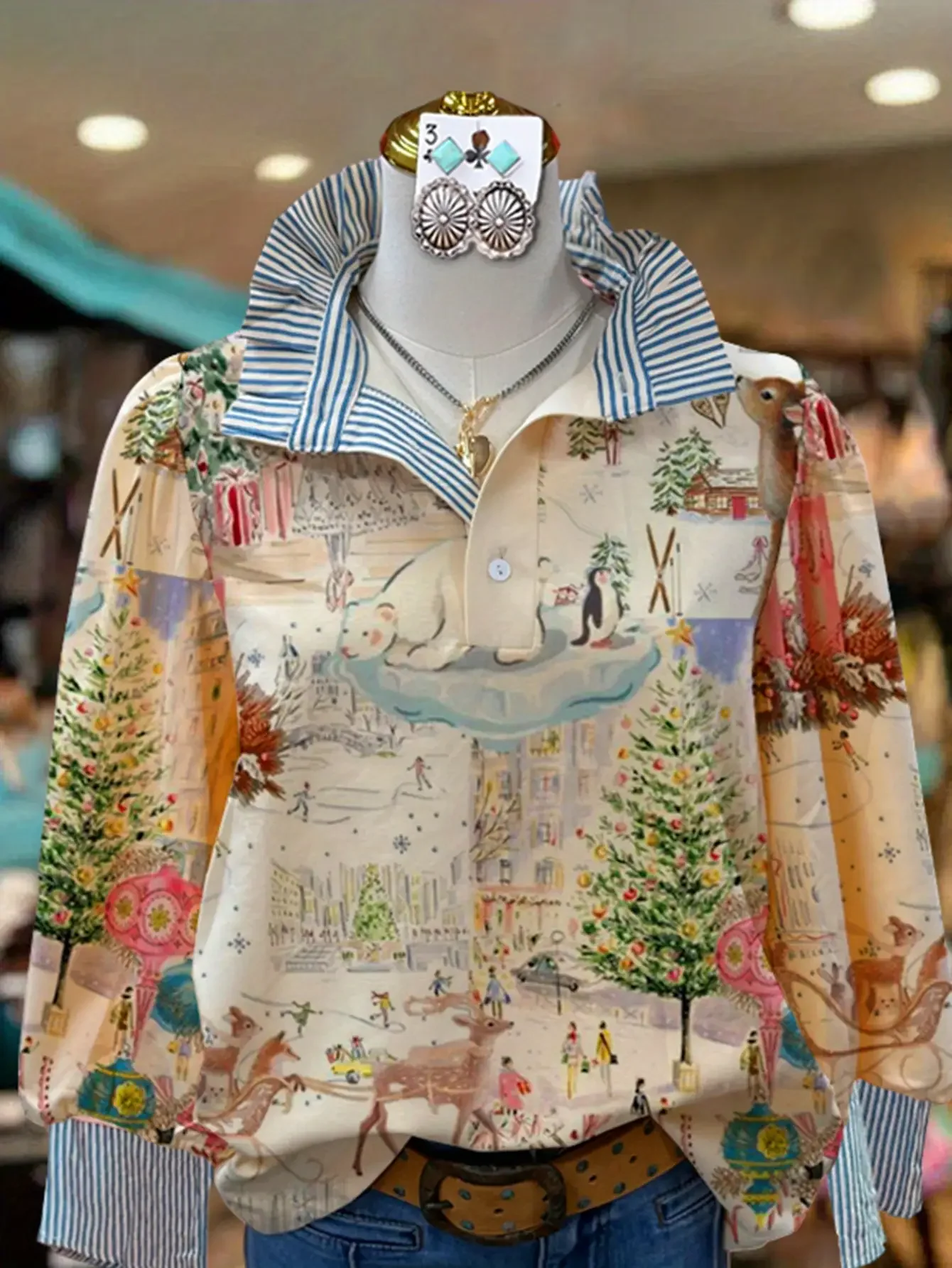 2026 Women's Top Spring and Autumn Winter Women's Stand up Collar Shirt Long Sleeve,Casual pullover shirt top