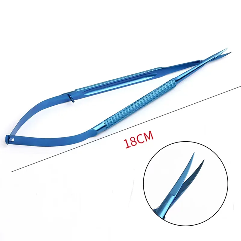 Eye Fine Corneal Scissors Open Canthus Surgical Microsurgical Scissors Titanium Alloy Venus Straight Curved Scissors