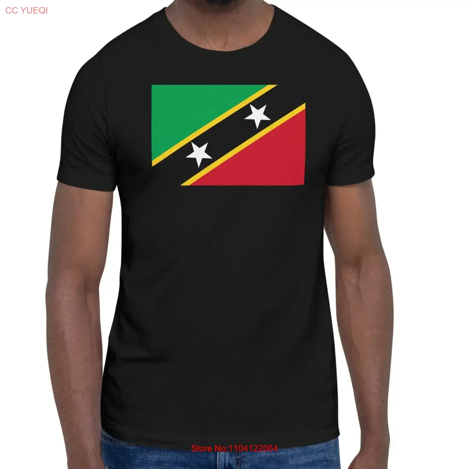 St Kitts Nevis Flag Caribbean Kittian Mens T Shirt vintage Washed Slightly Unisex Stylish Casual Versatile Comfortable