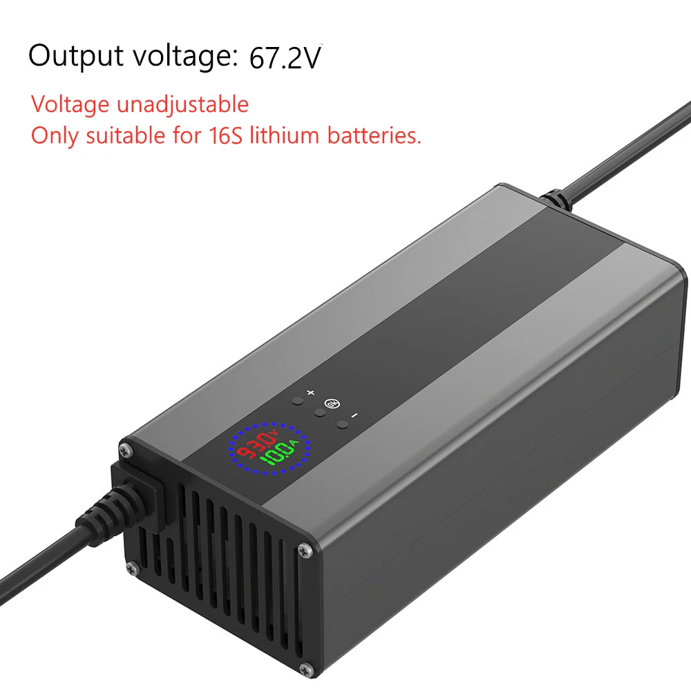 10A 15A 24V 48V 58.4V 72V 60V 67.2V 84V Li-ion Lifepo4 Lithium Batterij Oplader Curren Verstelbare 13S Lading 8S 16S 20S 24S onderdelen
