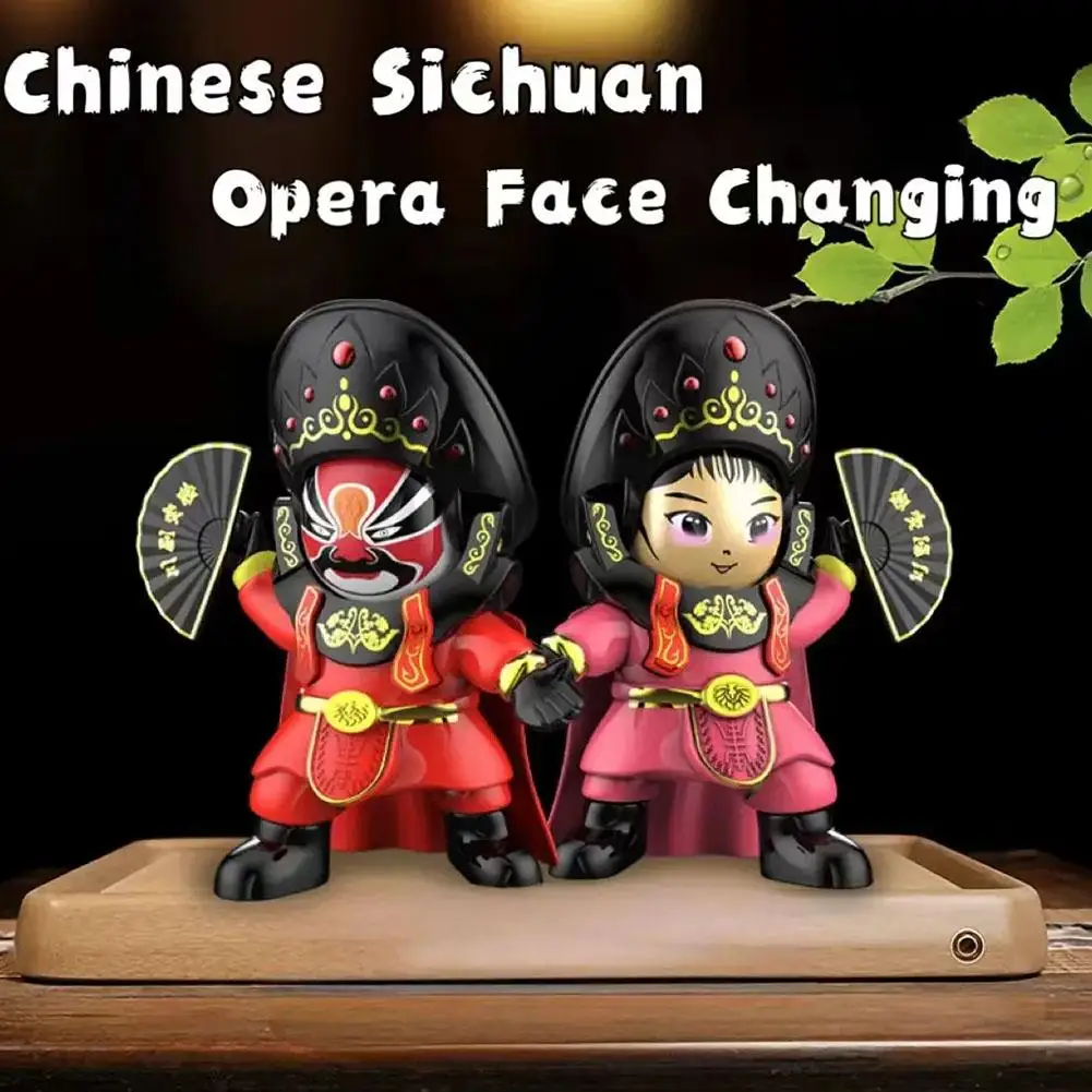 Sichuan Opera Face Changing Ornament Panda Opera Gifts Models Figurines Toy Face Crafts Chinese Culture N8i4