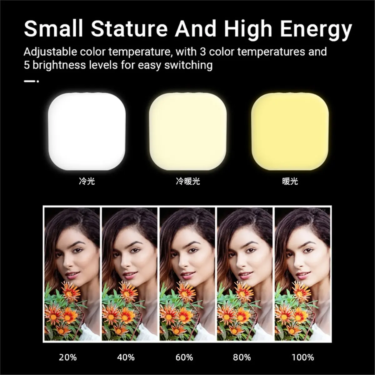 618 Mega Sale-Arrival Magnetic Fill Light 1000mah Rechargeable Tri-Color Temperature Selfie Light with Light Clip