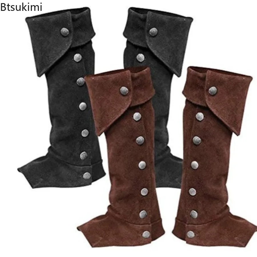 

New Medieval Greaves Boots Shoes Cover Renaissance Leg Guard Armor Larp Viking Warrior Knight Cosplay Costume Prop for Men Women
