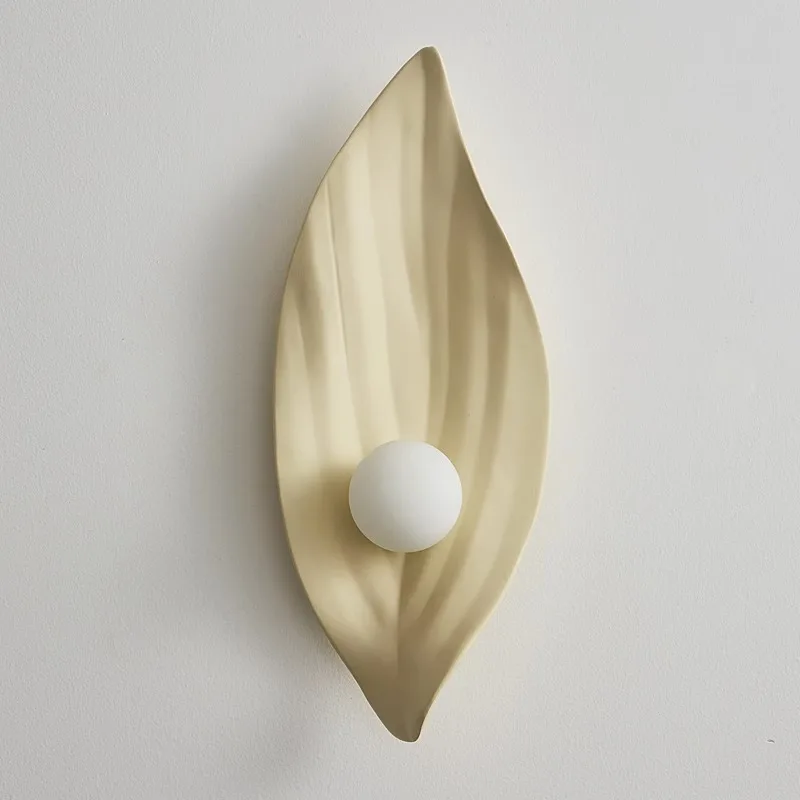 Vintage Leaf Wall Lamp, Premium Wabi-Sabi Style Japanese Minimalist Decor Light for Bedroom, Homestay & Background Wall
