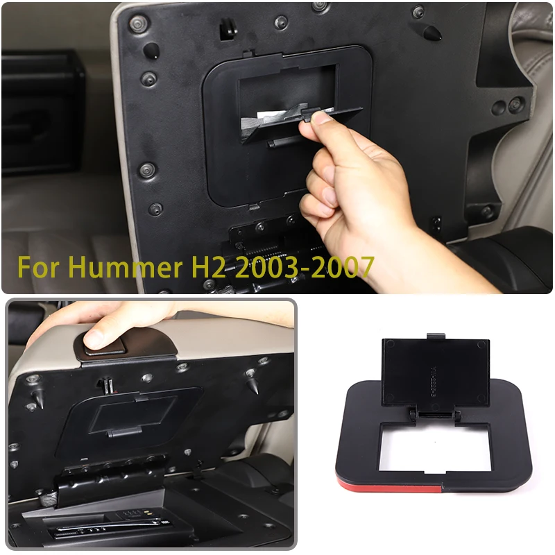 

For Hummer H2 2003-2007 ABS Black Car Central Organizer Control Armrest Box Hidden Storage Box Privacy Storage Box Car Accessori