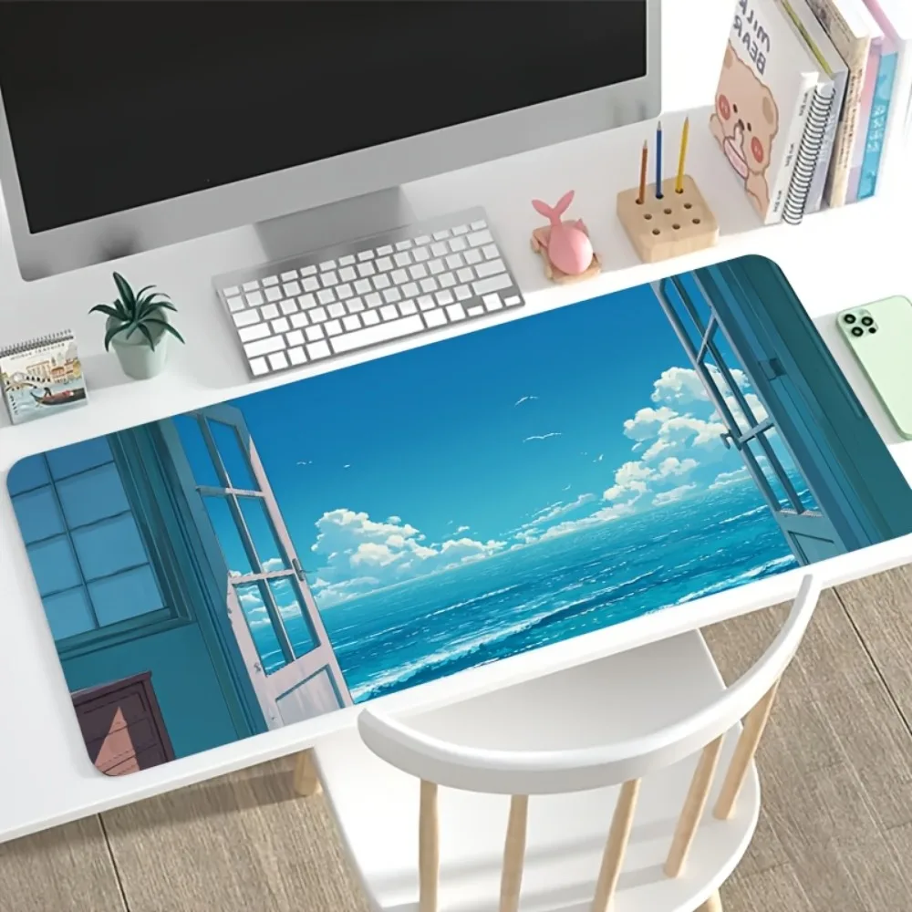 Sea-view window / Seagull pattern design, minimalist aesthetic computer pad pc accessories alfombrillas para escritorio