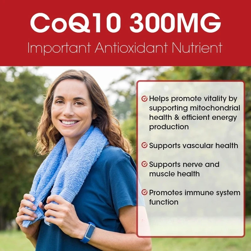 Coenzima Q-10 - Antiossidante naturale per la salute cardiovascolare Aiuta a potenziare l'uscita di energia cellulare e il sistema immunitario